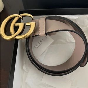gucci belt dusty pink 75